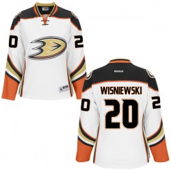 Women's Premier Anaheim Ducks James Wisniewski White Official Reebok Jersey