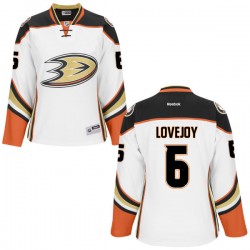 Women's Authentic Anaheim Ducks Ben Lovejoy White Official Reebok Jersey