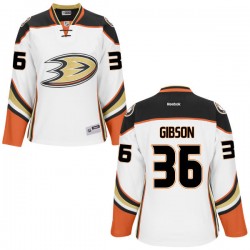 Women's Premier Anaheim Ducks John Gibson White Official Reebok Jersey