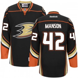 Adult Authentic Anaheim Ducks Josh Manson Black Team Color Official Reebok Jersey