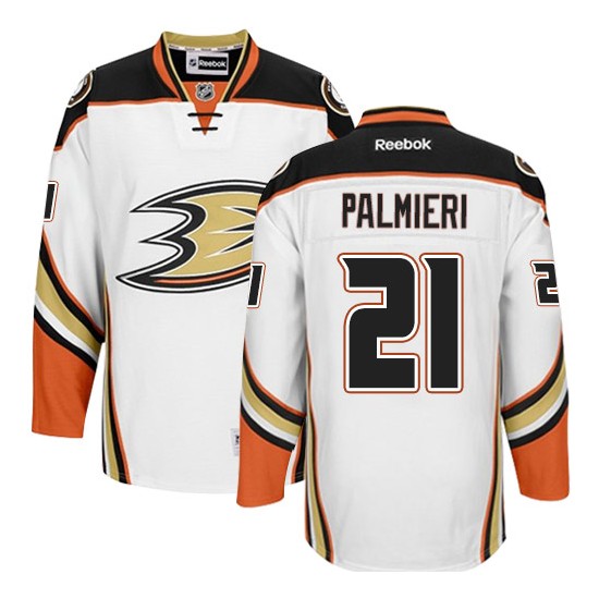 Adult Premier Anaheim Ducks Kyle Palmieri White Away Official Reebok Jersey