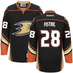 Adult Authentic Anaheim Ducks Mark Fistric Black Team Color Official Reebok Jersey