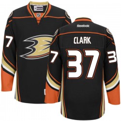 Adult Authentic Anaheim Ducks Mat Clark Black Team Color Official Reebok Jersey