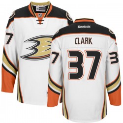 Adult Authentic Anaheim Ducks Mat Clark White Official Reebok Jersey