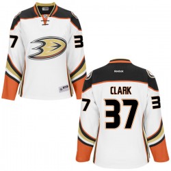 Women's Premier Anaheim Ducks Mat Clark White Official Reebok Jersey