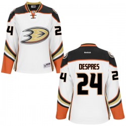 Women's Authentic Anaheim Ducks Simon Despres White Official Reebok Jersey