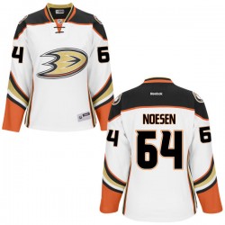 Women's Premier Anaheim Ducks Stefan Noesen White Official Reebok Jersey