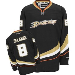 Adult Authentic Anaheim Ducks Teemu Selanne Black Home Official Reebok Jersey