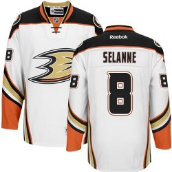 Youth Premier Anaheim Ducks Teemu Selanne White Away Official Reebok Jersey