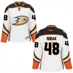 Women's Authentic Anaheim Ducks Colby Robak White Official Reebok Jersey