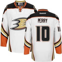 Adult Authentic Anaheim Ducks Corey Perry White Away Official Reebok Jersey
