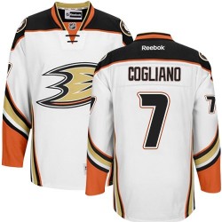 Adult Premier Anaheim Ducks Andrew Cogliano White Away Official Reebok Jersey