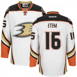 Adult Authentic Anaheim Ducks Emerson Etem White Official Reebok Jersey
