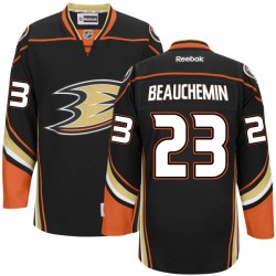 Adult Authentic Anaheim Ducks Francois Beauchemin Black Team Color Official Reebok Jersey