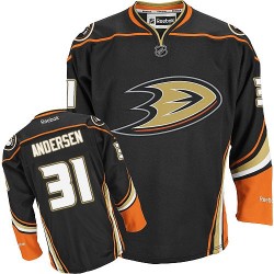 Adult Premier Anaheim Ducks Frederik Andersen Black Third Official Reebok Jersey