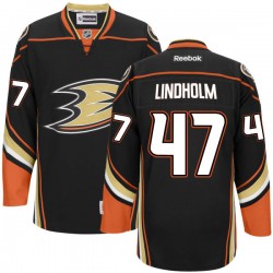 Adult Authentic Anaheim Ducks Hampus Lindholm Black Team Color Official Reebok Jersey