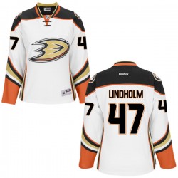 Women's Authentic Anaheim Ducks Hampus Lindholm White Official Reebok Jersey