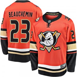 Adult Premier Anaheim Ducks Francois Beauchemin Orange Breakaway 2019/20 Alternate Official Fanatics Branded Jersey