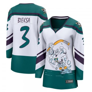 Women's Breakaway Anaheim Ducks Kevin Bieksa White 2020/21 Special Edition Official Fanatics Branded Jersey