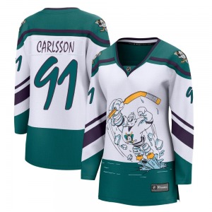 Women's Breakaway Anaheim Ducks Leo Carlsson White 2020/21 Special Edition Official Fanatics Branded Jersey