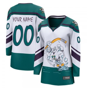 Women's Breakaway Anaheim Ducks Custom White Custom 2020/21 Special Edition Official Fanatics Branded Jersey