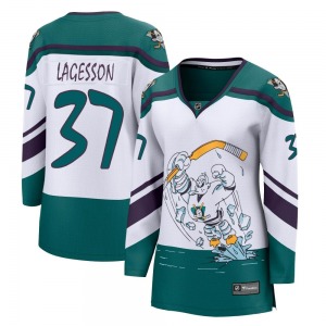 Women's Breakaway Anaheim Ducks William Lagesson White 2020/21 Special Edition Official Fanatics Branded Jersey