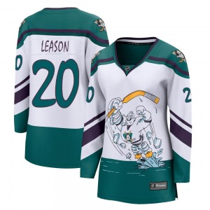 Women's Breakaway Anaheim Ducks Brett Leason White 2020/21 Special Edition Official Fanatics Branded Jersey