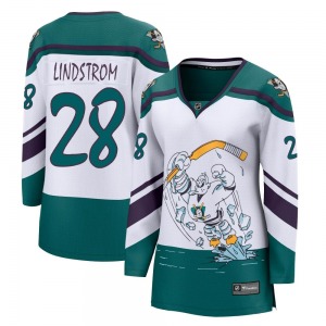 Women's Breakaway Anaheim Ducks Gustav Lindstrom White 2020/21 Special Edition Official Fanatics Branded Jersey