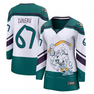 Women's Breakaway Anaheim Ducks Tristan Luneau White 2020/21 Special Edition Official Fanatics Branded Jersey