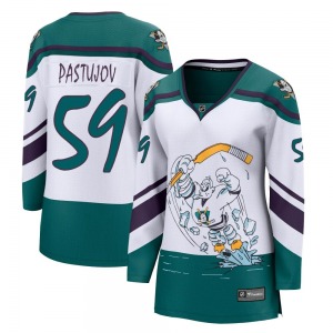 Women's Breakaway Anaheim Ducks Sasha Pastujov White 2020/21 Special Edition Official Fanatics Branded Jersey