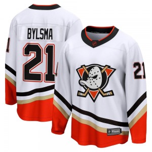 Adult Breakaway Anaheim Ducks Dan Bylsma White Special Edition 2.0 Official Fanatics Branded Jersey