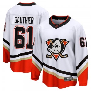 Adult Breakaway Anaheim Ducks Cutter Gauthier White Special Edition 2.0 Official Fanatics Branded Jersey