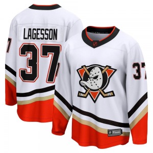 Adult Breakaway Anaheim Ducks William Lagesson White Special Edition 2.0 Official Fanatics Branded Jersey