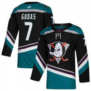 Youth Authentic Anaheim Ducks Radko Gudas Black Teal Alternate Official Adidas Jersey