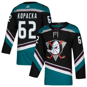 Youth Authentic Anaheim Ducks Jack Kopacka Black Teal Alternate Official Adidas Jersey