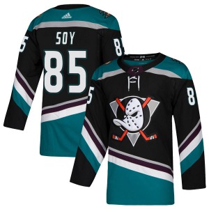 Youth Authentic Anaheim Ducks Tyler Soy Black Teal Alternate Official Adidas Jersey