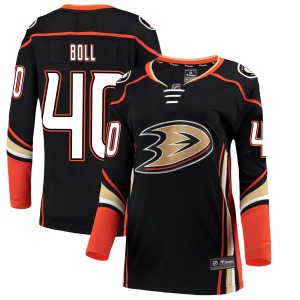Women's Authentic Anaheim Ducks Jared Boll Black Home Official Fanatics Branded Jersey
