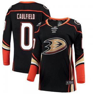 Women's Breakaway Anaheim Ducks Judd Caulfield Black Home Official Fanatics Branded Jersey