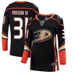Women's Breakaway Anaheim Ducks Olle Eriksson Ek Black Home Official Fanatics Branded Jersey
