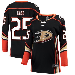 Women's Authentic Anaheim Ducks Ondrej Kase Black Home Official Fanatics Branded Jersey