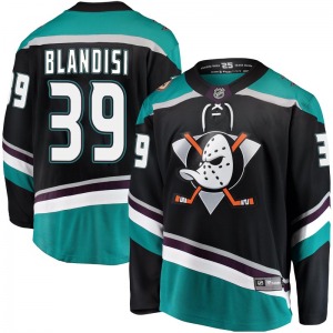 Adult Breakaway Anaheim Ducks Joseph Blandisi Black Alternate Official Fanatics Branded Jersey