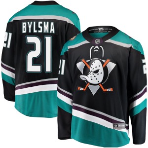 Adult Breakaway Anaheim Ducks Dan Bylsma Black Alternate Official Fanatics Branded Jersey