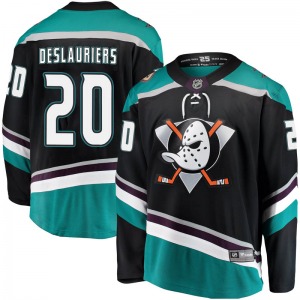 Adult Breakaway Anaheim Ducks Nicolas Deslauriers Black Alternate Official Fanatics Branded Jersey