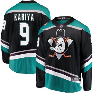Adult Breakaway Anaheim Ducks Paul Kariya Black Alternate Official Fanatics Branded Jersey
