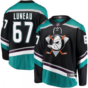 Adult Breakaway Anaheim Ducks Tristan Luneau Black Alternate Official Fanatics Branded Jersey