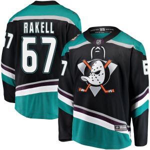 Adult Breakaway Anaheim Ducks Rickard Rakell Black Alternate Official Fanatics Branded Jersey