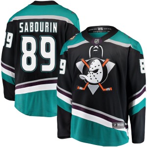 Adult Breakaway Anaheim Ducks Scott Sabourin Black Alternate Official Fanatics Branded Jersey