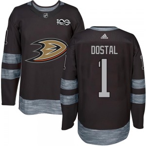 Youth Authentic Anaheim Ducks Lukas Dostal Black 1917-2017 100th Anniversary Official Jersey