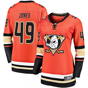 Women's Premier Anaheim Ducks Max Jones Orange Breakaway 2019/20 Alternate Official Fanatics Branded Jersey
