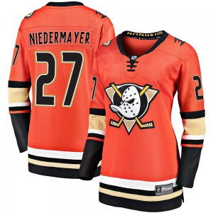 Women's Premier Anaheim Ducks Scott Niedermayer Orange Breakaway 2019/20 Alternate Official Fanatics Branded Jersey